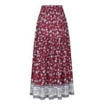 thumbnail image 1 of Patlollav Up to 65% off Women Fashion Comfortable Daily High Waist Print Retro Skirt, 1 of 6