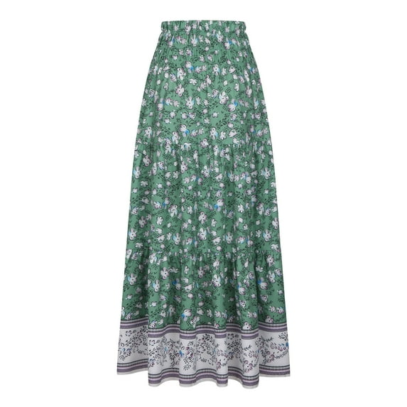 Patlollav Up to 65% off Women Fashion Comfortable Daily High Waist Print Retro Skirt