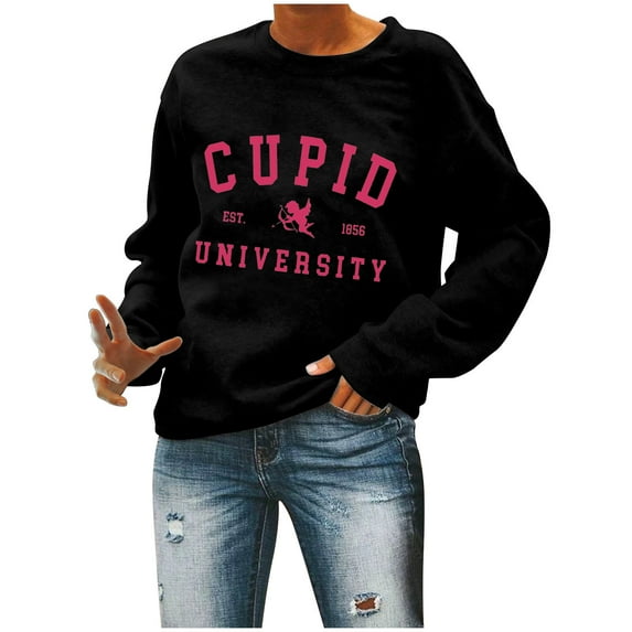 Patlollav Valentine's Day Womens Long Sleeve Top Sweater