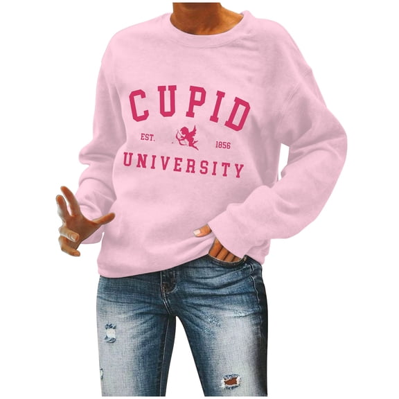 Patlollav Valentine's Day Womens Long Sleeve Top Sweater