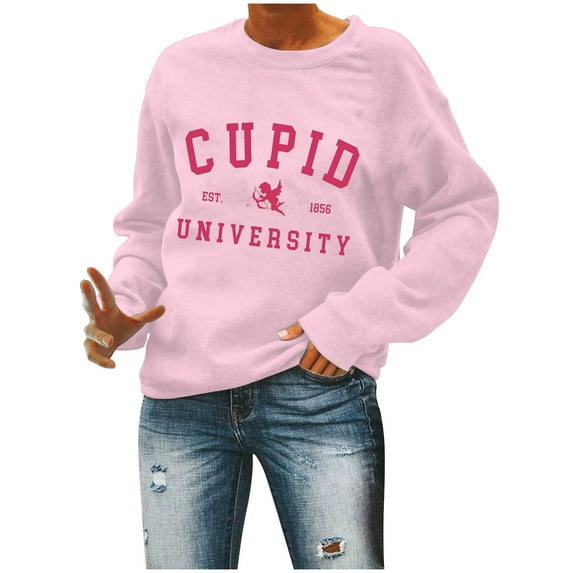 Patlollav Valentine's Day Womens Long Sleeve Top Sweater