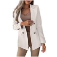 thumbnail image 1 of Patlollav Winner Women Business Attire Solid Color Long Sleeve Cardigan Top Jacket Coat on, 1 of 5