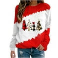 thumbnail image 1 of Patlollav Winter Fall Womens Christmas Sweatershirts Round Neck Long Sleeve Pullover, 1 of 6