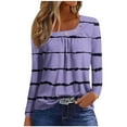 thumbnail image 1 of Patlollav Winter Fall Womens Solid Button Fashion Round Neck Comfortable Long Sleeve Tops, 1 of 6