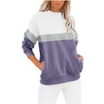 thumbnail image 1 of Patlollav Winter Fall Womens Sweater Tops Round-Neck Long Sleeve Blouses, 1 of 6