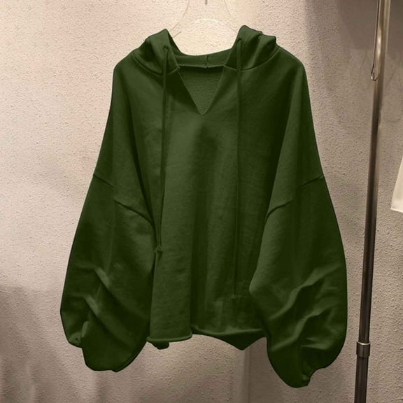 Patlollav Winter Women's Casual Long Sleeve Hoodie Ladies Sweatshirts With Hood Solid Tops