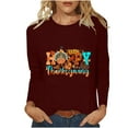thumbnail image 1 of Patlollav Winter Women's Fashion Printing Classic Long Sleeve T-Shirt Round Neck Tops, 1 of 5