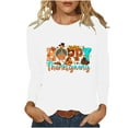thumbnail image 1 of Patlollav Winter Women's Fashion Printing Classic Long Sleeve T-Shirt Round Neck Tops, 1 of 5