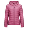 thumbnail image 1 of Patlollav Winter Womens Puffer Jacket Long Sleeve Hooded Zip Up Quilted Lightweight Down Coat with Pockets, 1 of 6