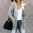 thumbnail image 1 of Patlollav Winter Womens Solid Long Cardigan Outwear Tops Jacket Sweaters With Pocket, 1 of 6