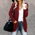 thumbnail image 1 of Patlollav Winter Womens Solid Long Cardigan Outwear Tops Jacket Sweaters With Pocket, 1 of 6