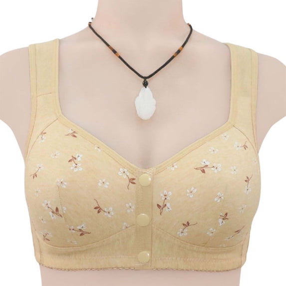 Patlollav Womans Bras Embroidered Glossy Comfortable Breathable Bra Underwear No Rims