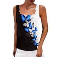 thumbnail image 1 of Patlollav Women Casual Print Square Collar Sleeveless Tops Shirt, 1 of 6
