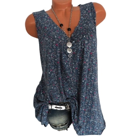 Patlollav Women Clothes, Womens Fashion Blouse V-Neck Casual Loose Floral Print Tops T-Shirt