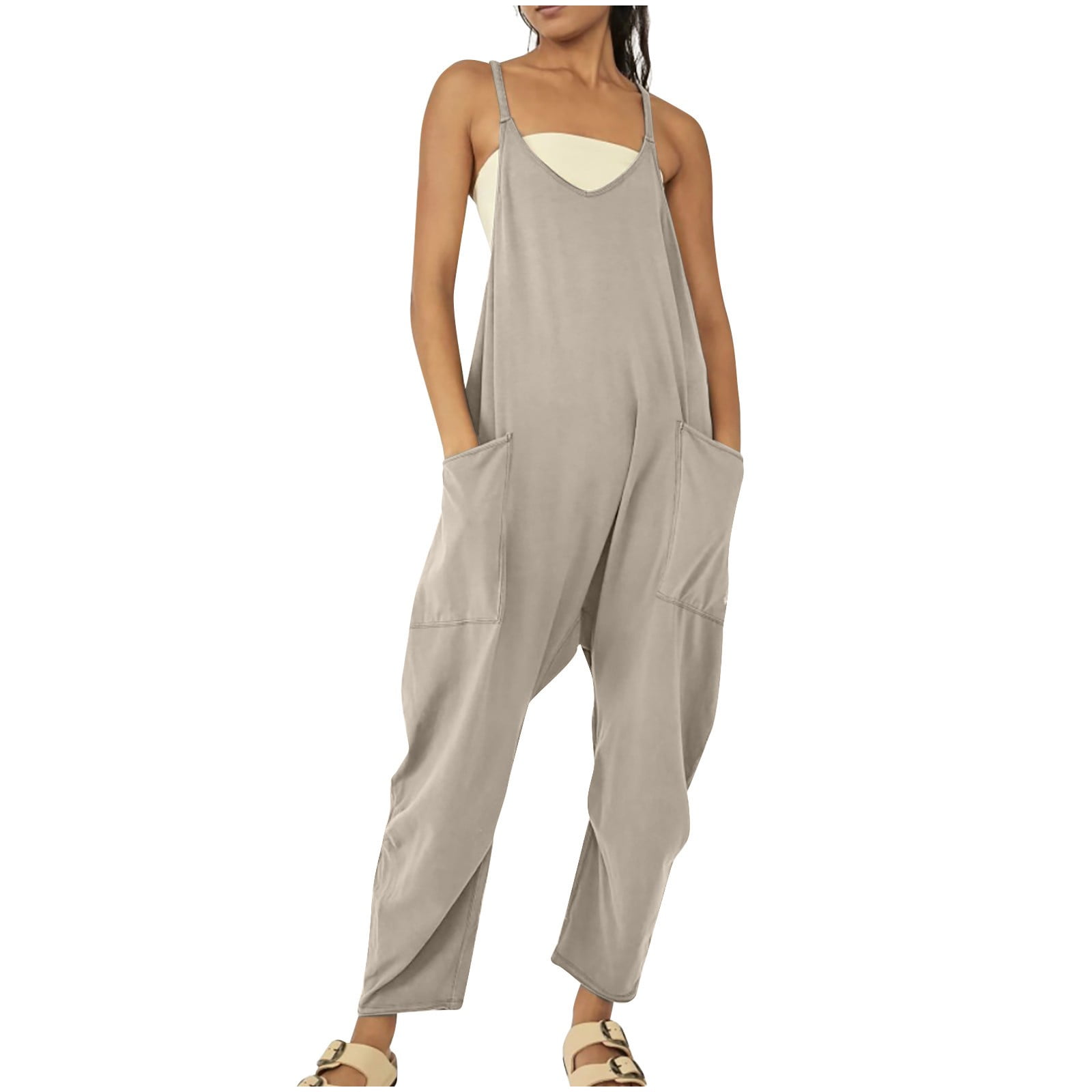Cold shoulder open hotsell leg harem jumpsuit