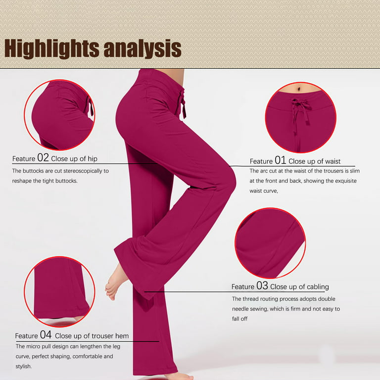 Women Wide-leg Pants Yoga Leggings Tights High Waist Leisure