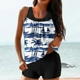 thumbnail image 1 of Otvok Women Conservative Print Strappy Back Set Two Piece Swimsuits Swimdress, 1 of 6
