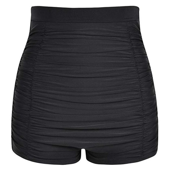 Patlollav Women Plus Size High Waist Bikini Bottoms Swim Briefs Beach Shorts Ruched Bottom