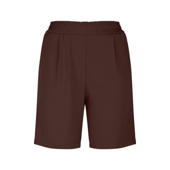 Patlollav Women'S Summer Linen Shorts Elastic Waist Casual Wide Leg Bermuda Shorts Plus Size Pants