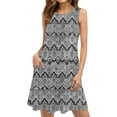 thumbnail image 1 of Patlollav Women Summer Dresses Casual Loose Printed Round Neck Sleeveless Vest Dress, 1 of 6