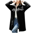 thumbnail image 1 of Patlollav Women Winter Coat Long Sleeve Solid Single-Breasted Diamond Oversized Jacket, 1 of 6