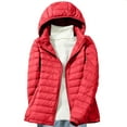 thumbnail image 1 of Patlollav Women's Down Jacket Lightweight Hooded Extra Plus Size White Down Warm Jacket, 1 of 6