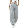 thumbnail image 1 of Patlollav Women's Lounge Pants with Pockets Solid Elastic Waist Trousers Long Straight Pants, 1 of 6
