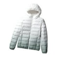 thumbnail image 1 of Patlollav Women's Packable Lightweight Full-Zip Puffer Jacket with Hood Quilted Winter Coat, 1 of 6