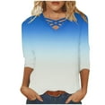 thumbnail image 1 of Patlollav Plus Size Blouses Womens 3/4 Sleeve Tops V Neck Tunic Tops Casual Loose T-Shirts, 1 of 6