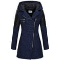 thumbnail image 1 of Patlollav Women's Warm Slim Jacket Thick Overcoat Winter Outwear Hooded Zipper Coat, 1 of 6