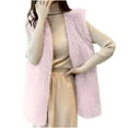 thumbnail image 1 of Patlollav Women's Warm Thickened Plush Vest Long Sleeve Hoodless Casual Coat/Jacket, 1 of 6