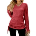 thumbnail image 1 of Patlollav Womens Autumn/Winter T-Shirt Solid Color Loose Long Sleeve Crew-Neck Top/Shirt on Ladies, 1 of 6