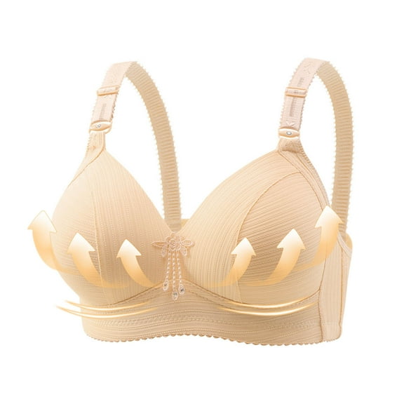 Patlollav Womens Bras,Woman Underwear Ladies Traceless Adjustable Shoulder Strap No Steel Ring Comfortable Bra