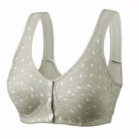 Patlollav Womens Bras,Bra for Women Comfortable Convenient Front Close Button Bras No Underwire