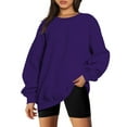 thumbnail image 1 of Patlollav Womens Tops Long Sleeve Sweatshirt Solid Blouse, 1 of 6