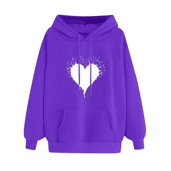 Patlollav Hoodies for Women Comfortable Hooded Sweatshirts Oversized Pullover Long Sleeve Ladies Tops with Pocket