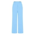 thumbnail image 1 of Patlollav Womens Cropped Pants Summer Beach Pants Crop Wide Leg Pants Loose Yoga Trousers with Pockets, 1 of 6