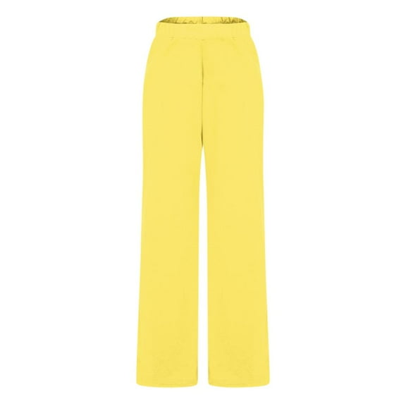 Patlollav Womens Cropped Pants Summer Beach Pants Crop Wide Leg Pants Loose Yoga Trousers with Pockets
