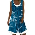 thumbnail image 1 of Patlollav Womens Dresses 2024,Summer Dresses Womens Floral Print Sleeveless Round Neck Dress Fake Two-Piece Dresses, 1 of 6
