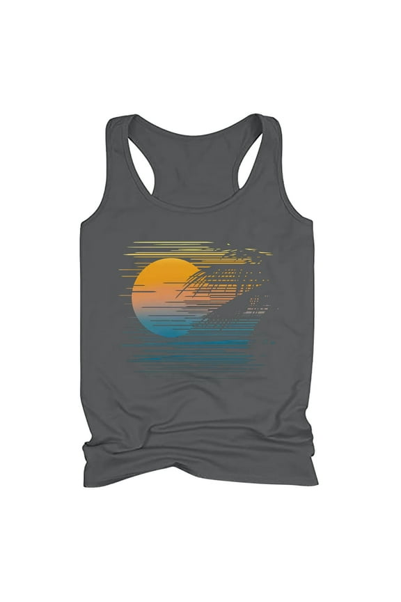 Womens Drinking Tank Tops Summer Funny Graphic Racerback Tanks Vest Sayings Blouse