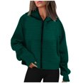 thumbnail image 1 of Patlollav Womens Hooded Coat Solid Color Pocket Jacket Tops, 1 of 6