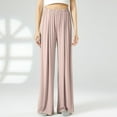 thumbnail image 1 of Patlollav Womens Leggings Yoga Pants Solid Color Casual Pleated Straight Leg Wide Leg Pants Loose Trousers, 1 of 6