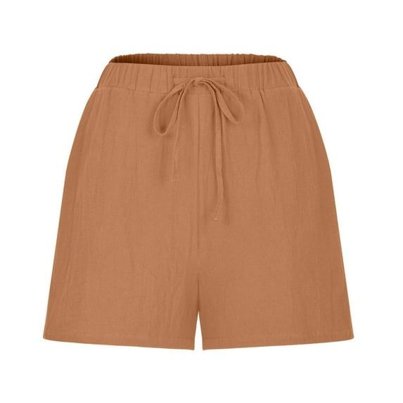 Patlollav Womens Lightweight Shorts Casual Baggy Trendy Short Pants Elastic Waist Drawstring Comfy Shorts