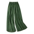 thumbnail image 1 of Patlollav Womens Linen Cropped Pants Plus Size Casual Comfortable Capris Trousers Elastic Waist Pants, 1 of 6