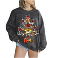 thumbnail image 1 of Patlollav Womens Long Sleeve Christmas Print Tops Blouse Sweatshirts Dark Gray L, 1 of 6