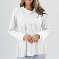thumbnail image 1 of Patlollav Womens Long Sleeve T-Shirt Autumn Blouse Pullover Tops White L, 1 of 6