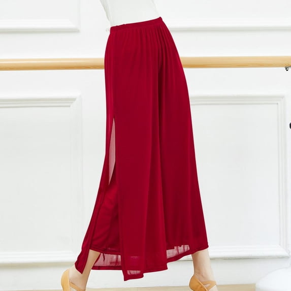 Patlollav Womens Loose Long Pants Solid Color Breathable Casual Straight Leg Wide Leg Pants Yoga Leggings