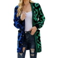 thumbnail image 1 of Patlollav Womens Medium Long Coat New Long Sleeve Sweater Knitted Cardigan Coat, 1 of 6