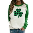 thumbnail image 1 of Patlollav Womens O Neck Casual Long Sleeve Pullover Print Stitching T Shirt Top, 1 of 6
