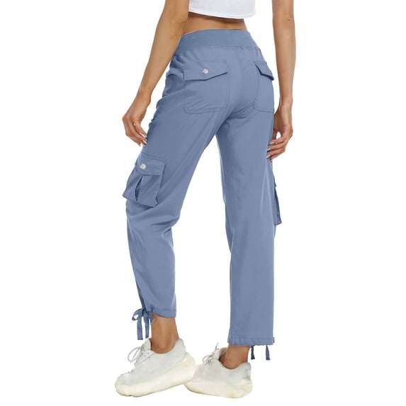 Patlollav Womens Pants with Pockets Loose Casual Pants Dressy Lightweight Ladies Baggy Cargo Pants for Hiking